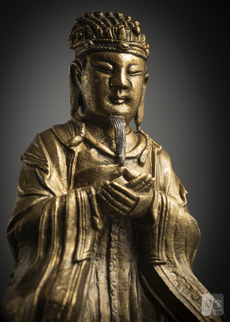 A BRONZE FIGURE OF A DIGNITARY - 图3